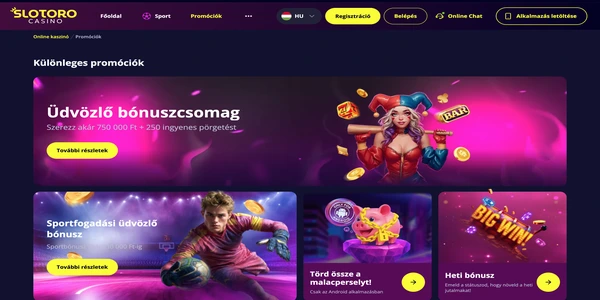 Slotoro Casino screenshot 1